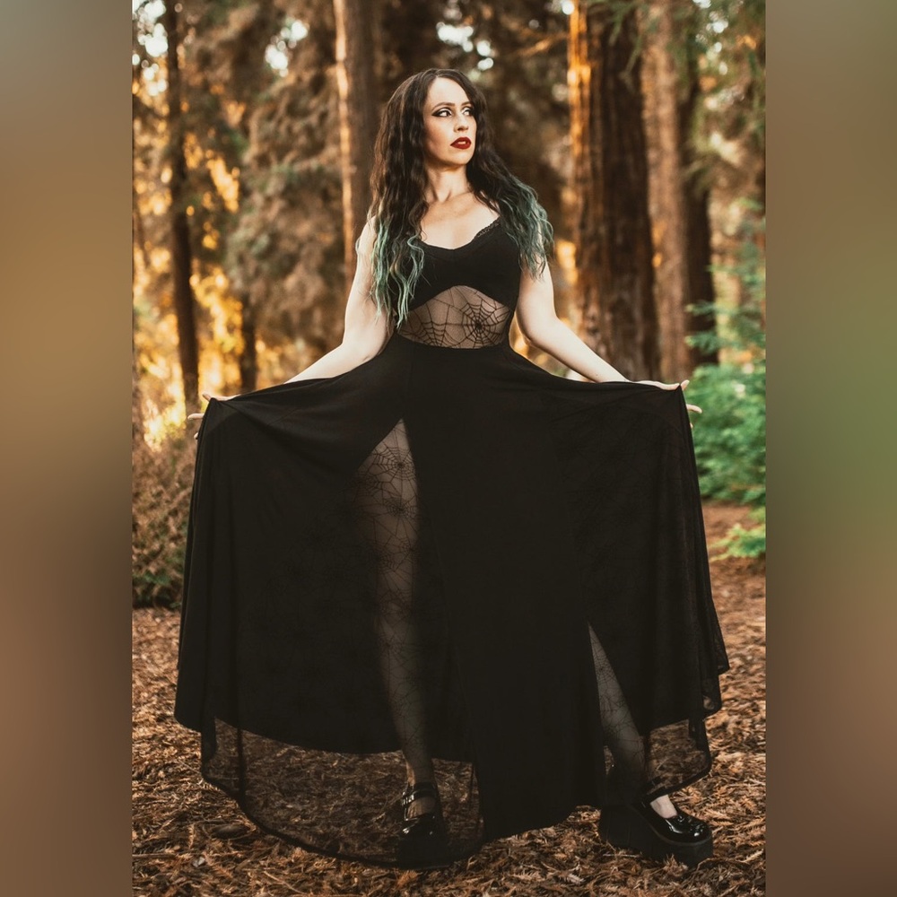 Spiderweb maxi dress